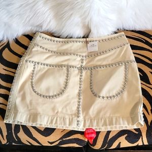COACH light denim mini skirt